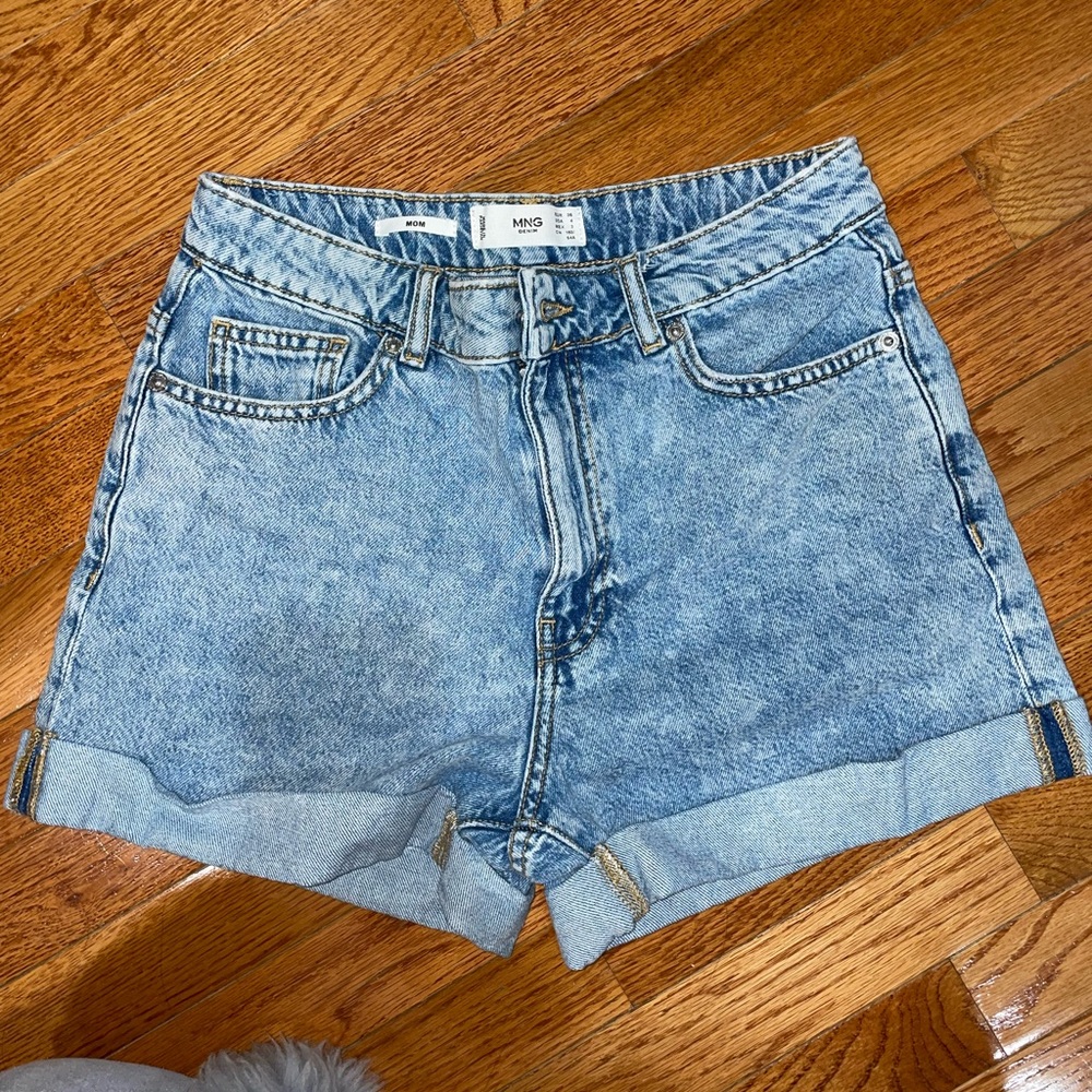 Mango Mom blue Jean Shorts